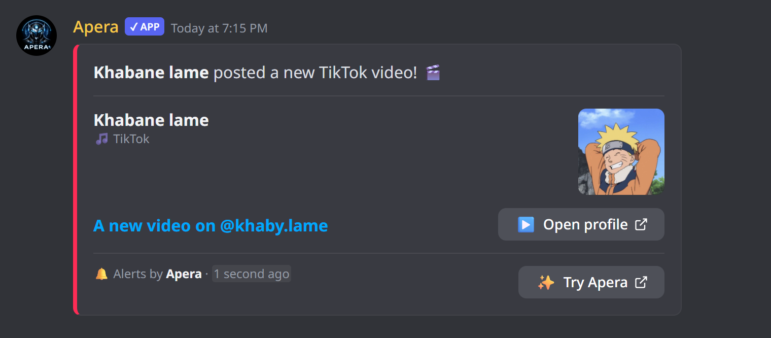 Yeni bir TikTok videosu