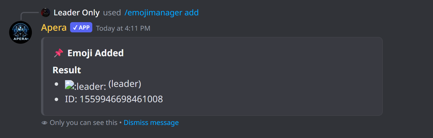 /emojimanager add ile eklenmiş bir emoji