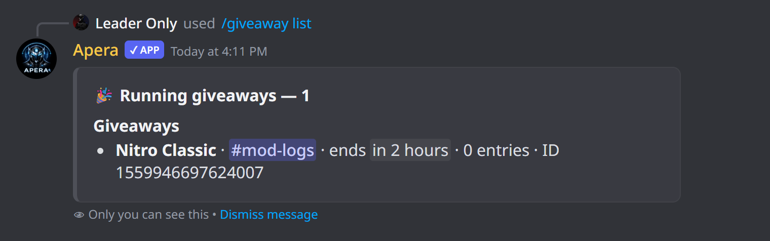/giveaway list
