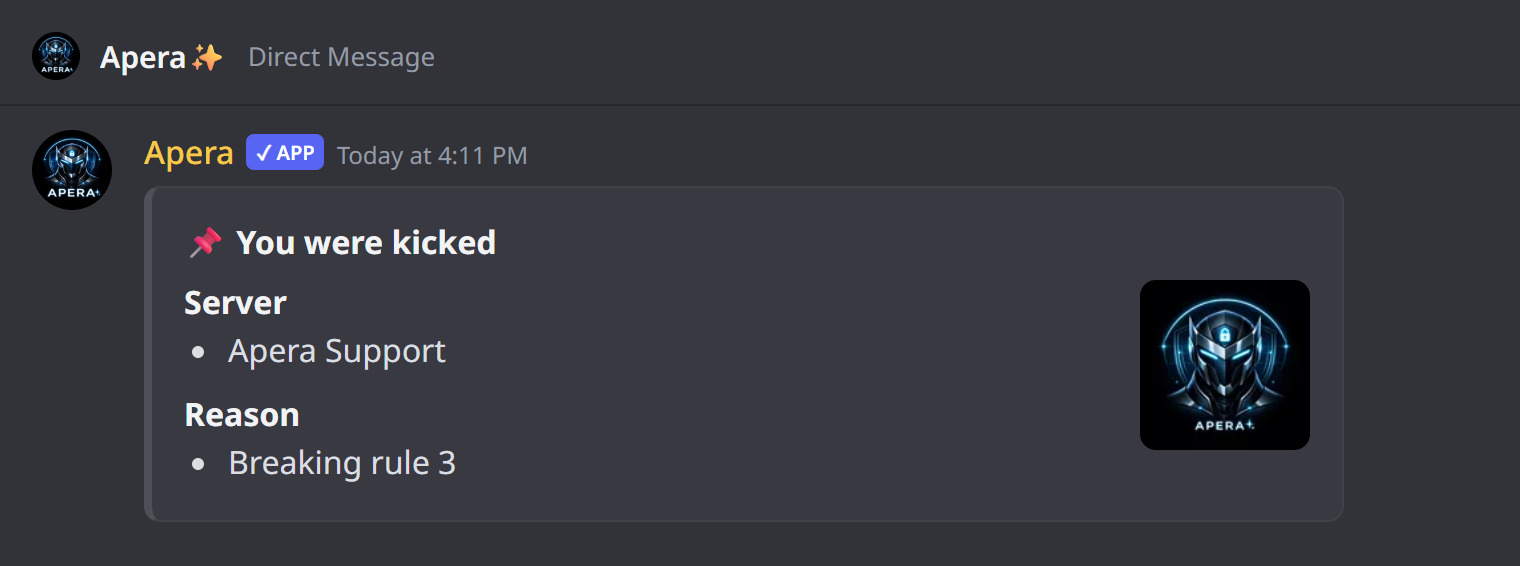 Üyenin DM'den aldığı