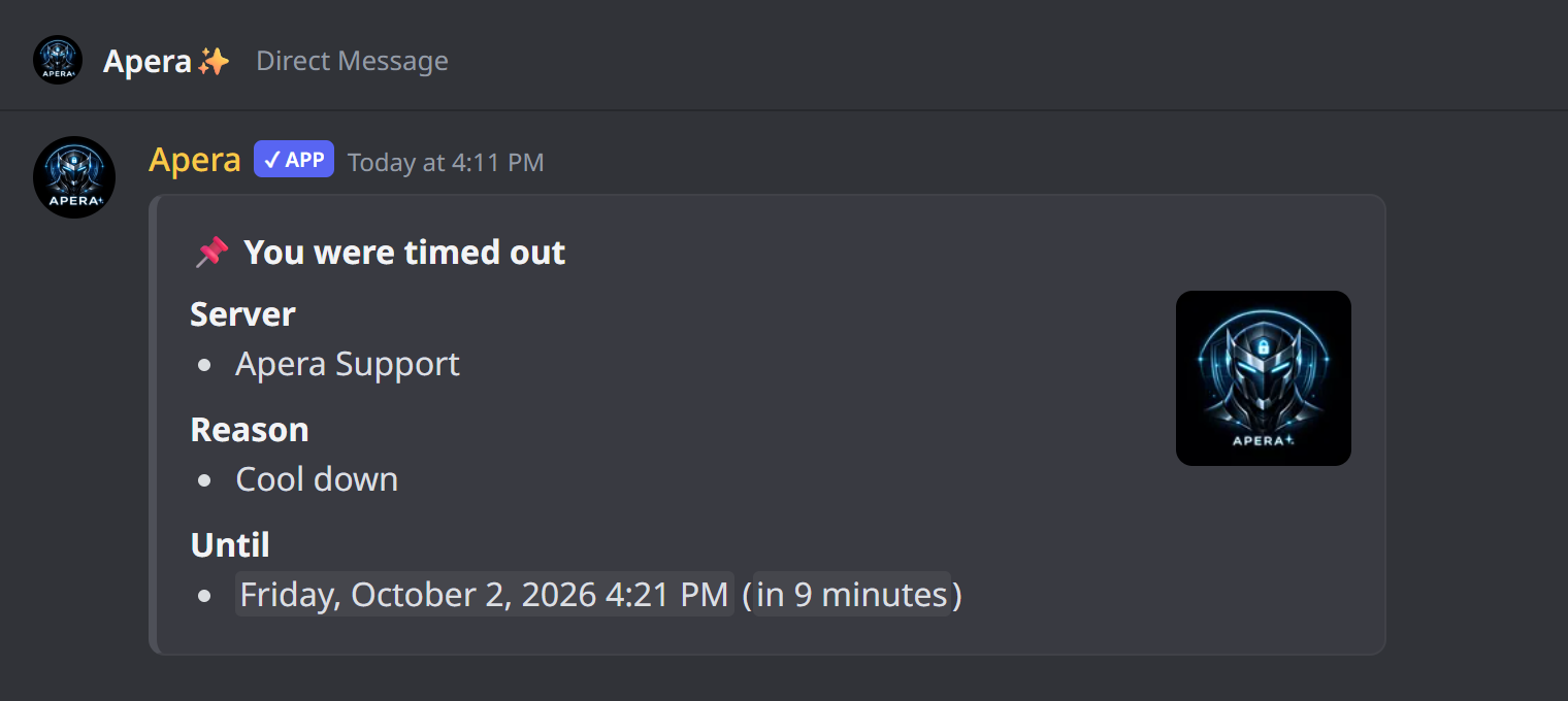 Üyenin DM'den aldığı